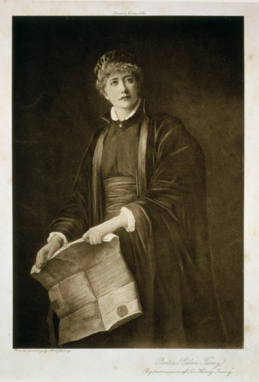 Ellen Terry (1847-1928) jako Portia autorstwa Louise Jopling