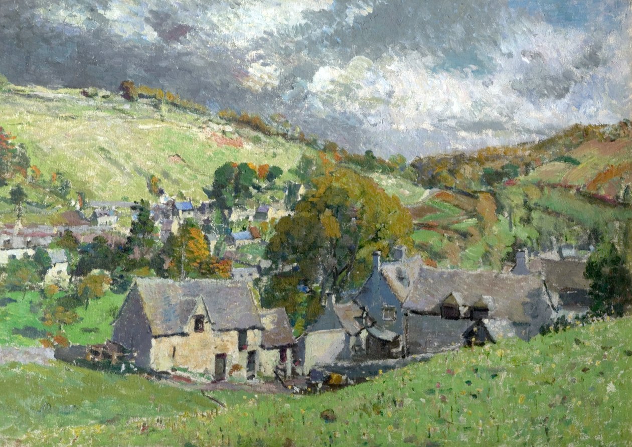 Wioska Gloucestershire, 1919 autorstwa Louise Pickard