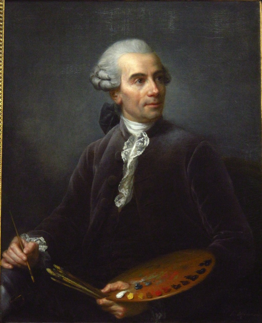Portret Josepha Verneta (1714-1789), francuskiego malarza autorstwa Elisabeth Louise Vigee Lebrun