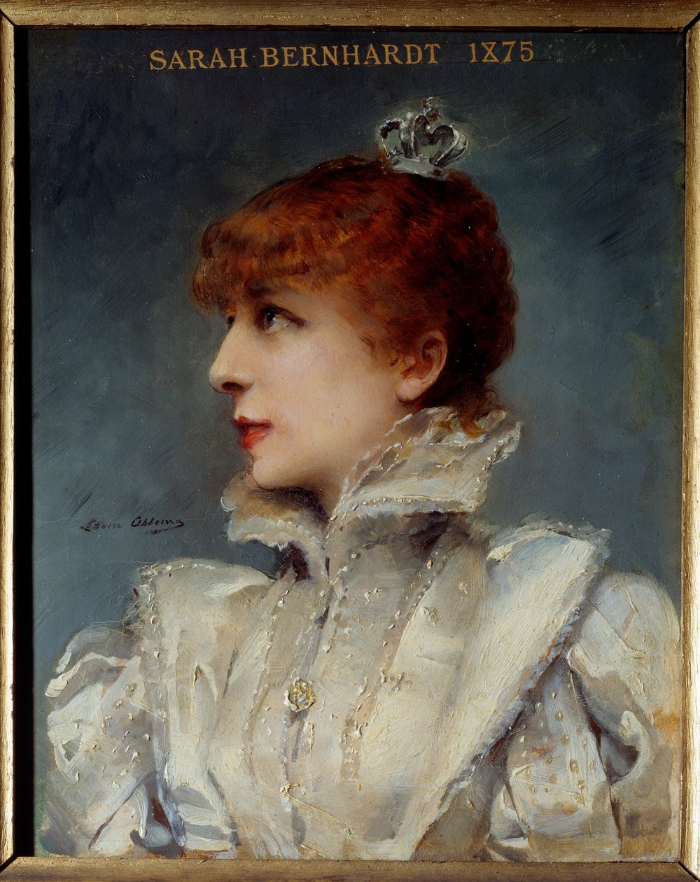 Portret Henriette Rosine Bernard dit Sarah Bernhardt (1844-1923) z Towarzystwa Komedii Francuskiej. Obraz Louise Abbema (1858-1927) autorstwa Louise Abbéma