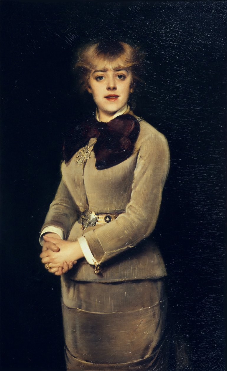 Portret aktorki Jeanne Samary, 1879. autorstwa Louise Abbéma