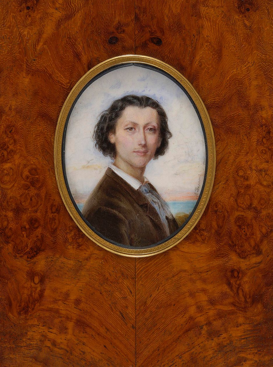Portret kompozytora Franciszka Liszta 1811-1886, 1836. autorstwa Louise Besnard née Vaillant