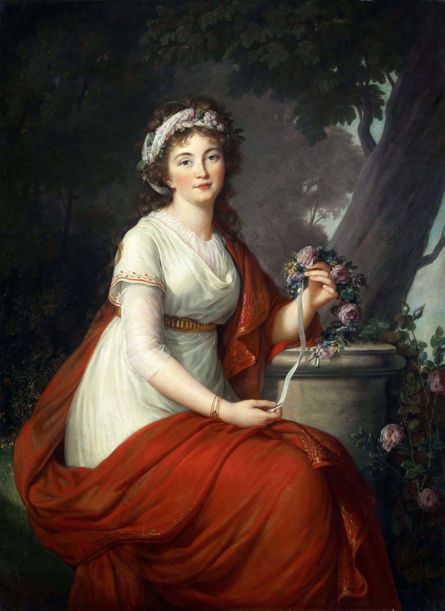 Portret hrabiny Tatiany Wasiljewnej Jusupowej z domu von Engelhardt 1769-1841, 1797. autorstwa Elisabeth Louise Vigee Lebrun