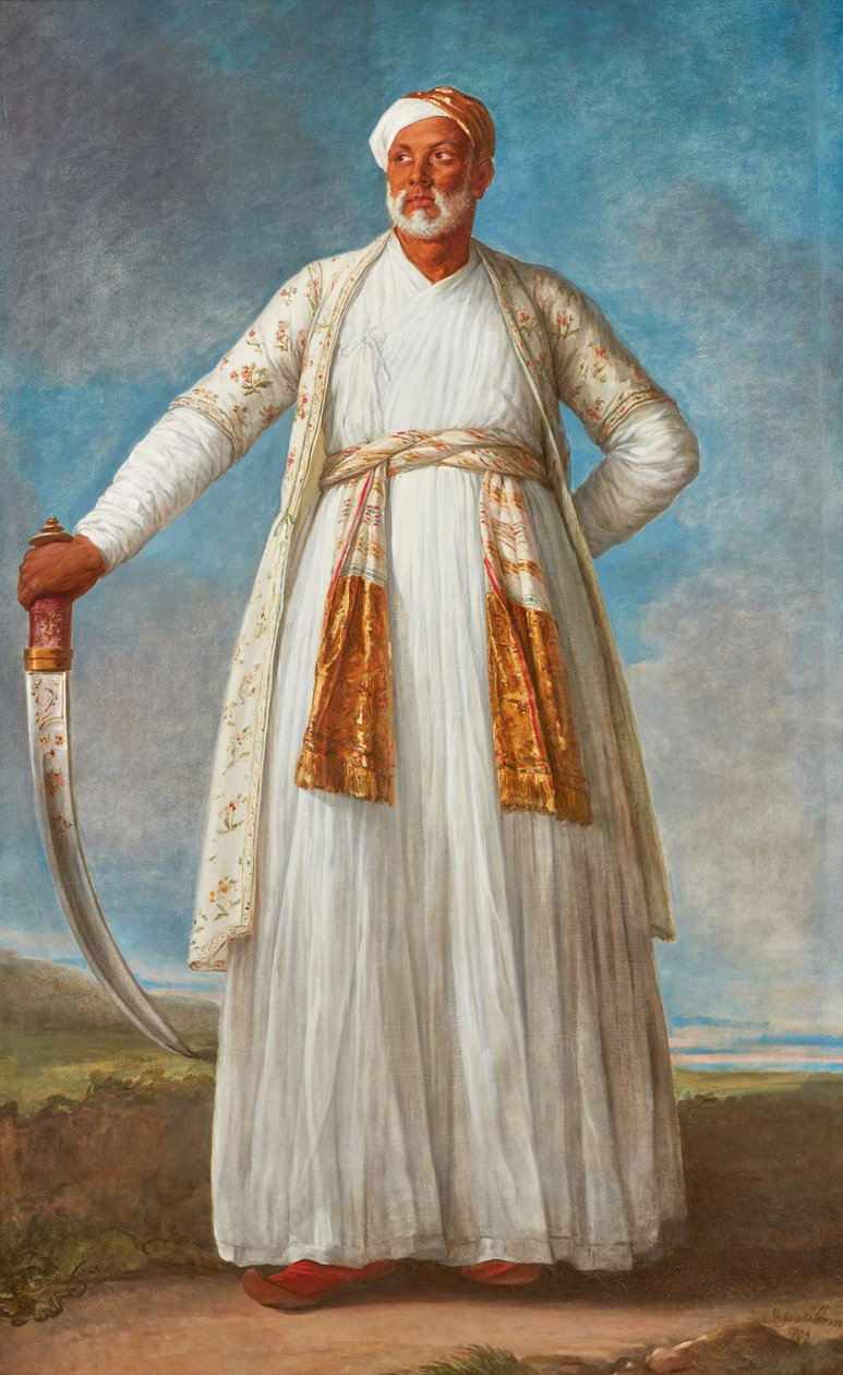 Portret Muhammada Derwisza Khana, ambasadora na dworze francuskim, wysłany przez Tipu Sultana, 1788 r. autorstwa Elisabeth Louise Vigee Lebrun