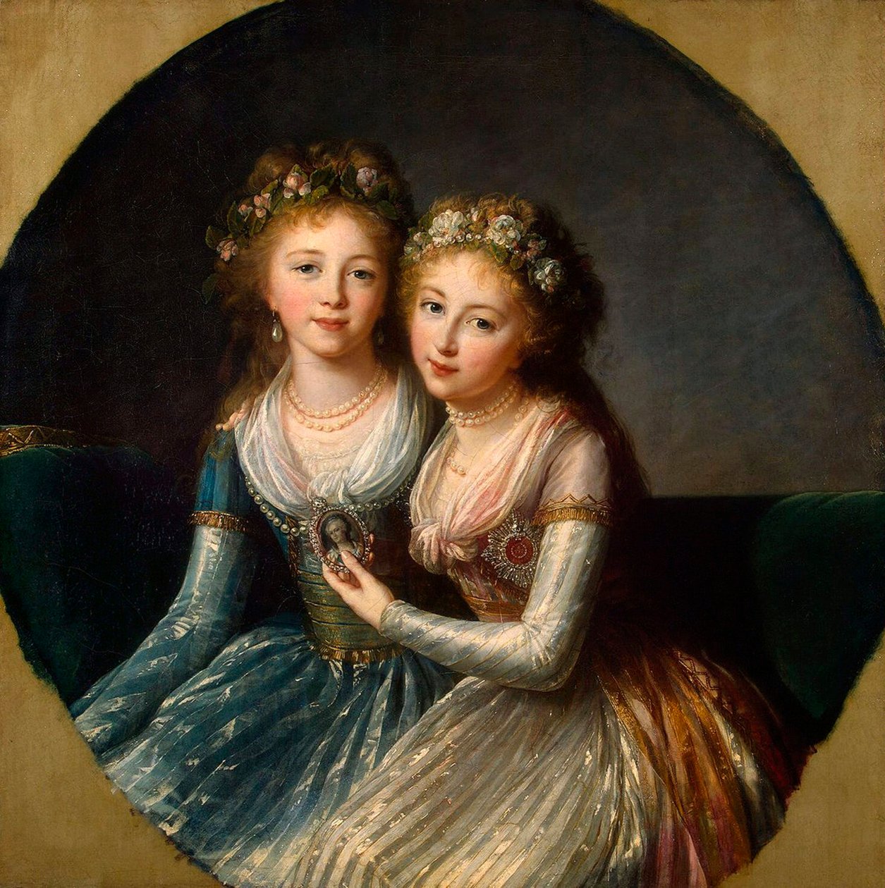 Portret córek cesarza Pawła I, 1796. autorstwa Elisabeth Louise Vigee Lebrun