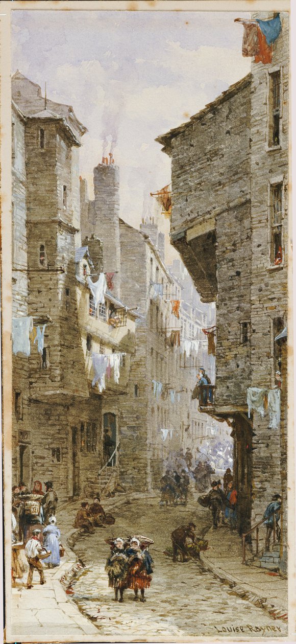 Scena uliczna w Edynburgu autorstwa Louise Ingram Rayner