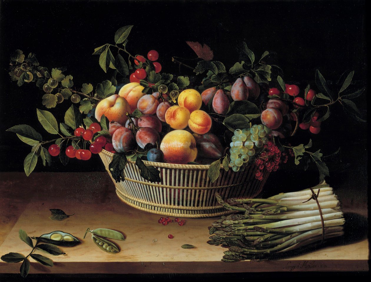 Martwa natura z koszem owoców autorstwa Louise Moillon