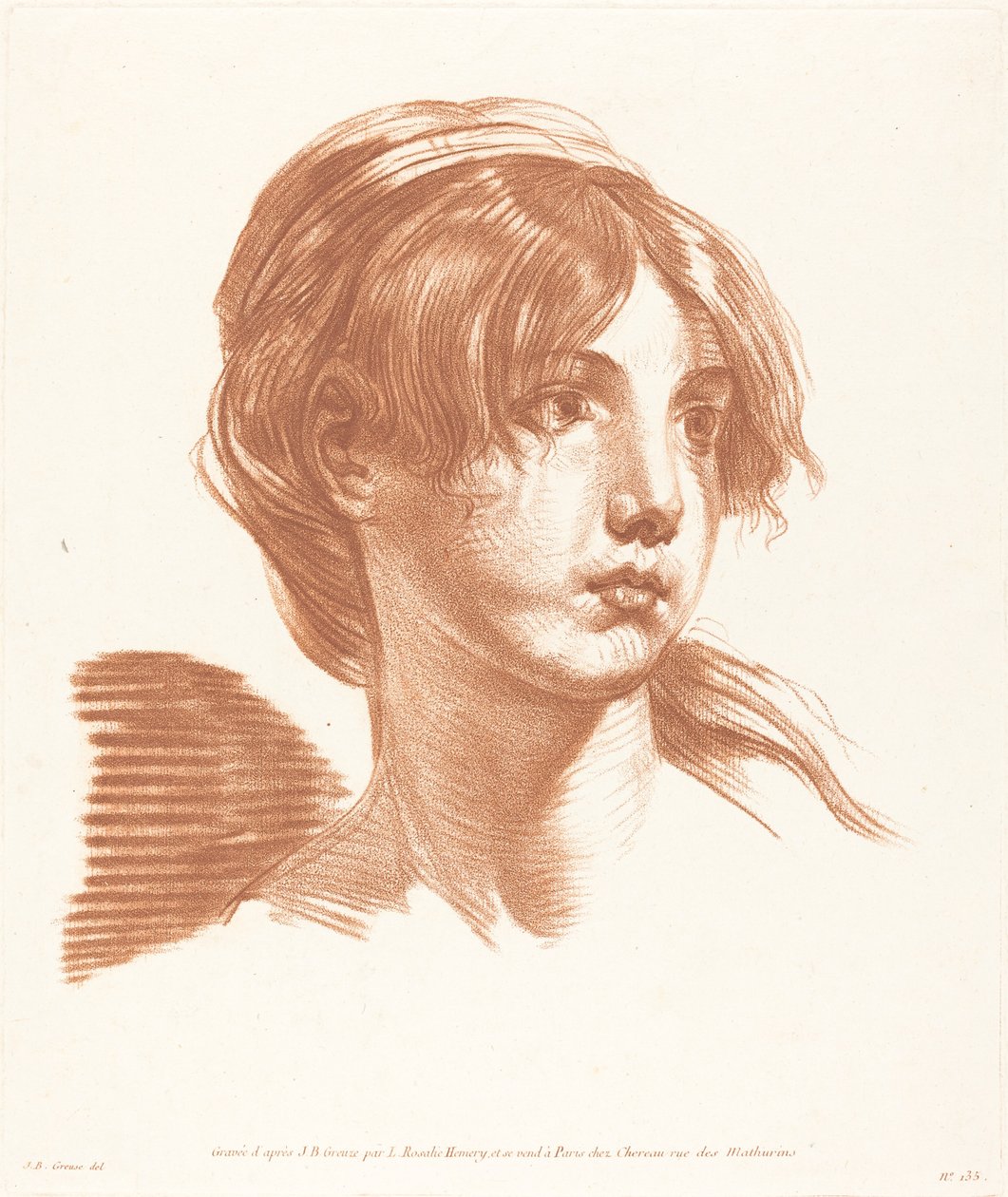 Głowa dziewczyny autorstwa Louise Rosalie Hémery after Jean Baptiste Greuze