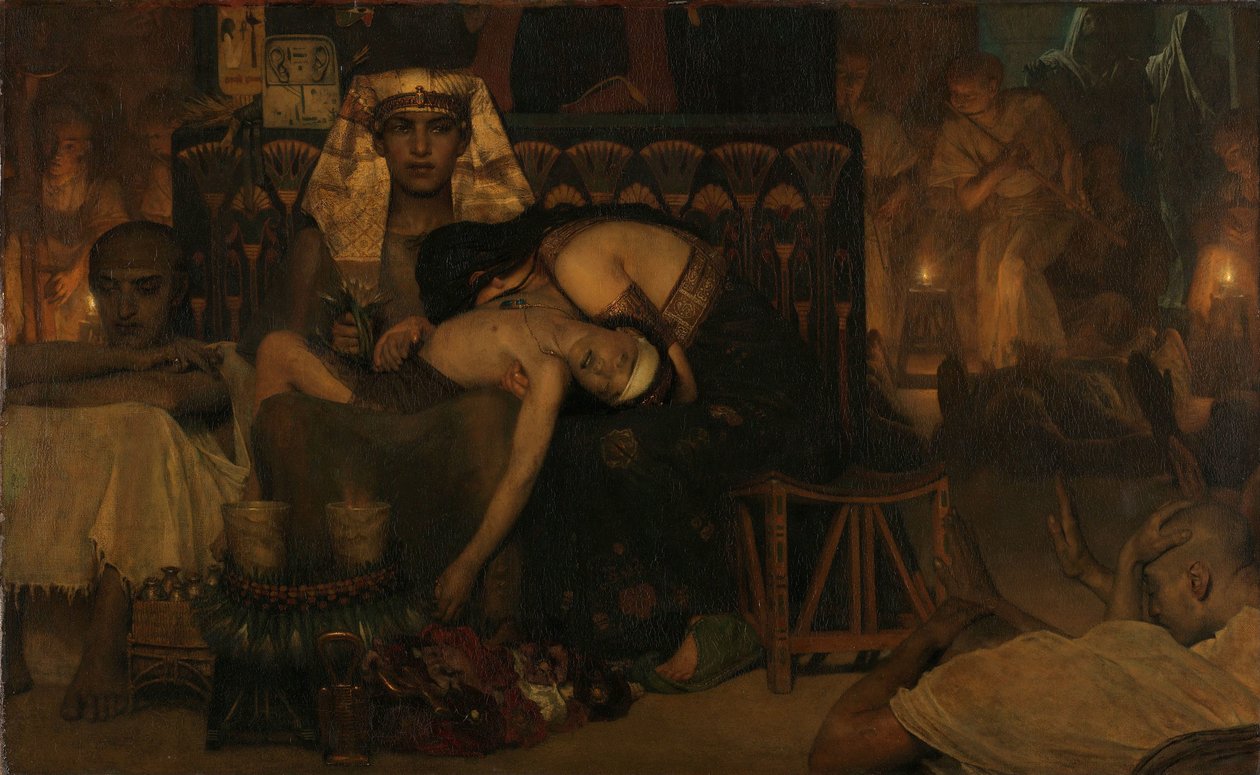 Śmierć pierworodnego syna faraona Śmierć pierworodnego syna faraona autorstwa Lourens Alma Tadema