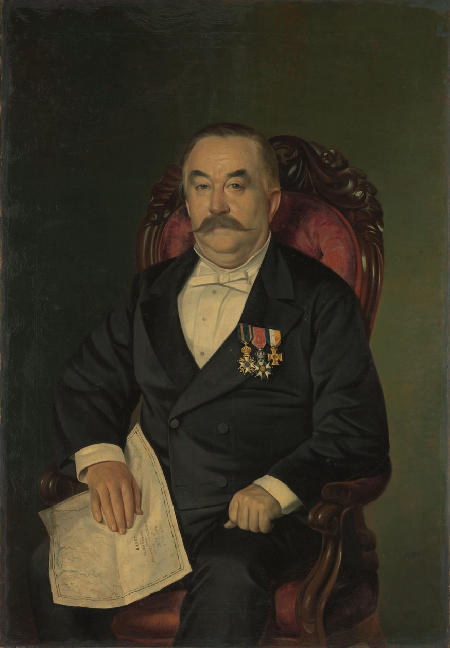 Johan François Adriaan Cateau van Rosevelt (1823-91). Szef Wydziału Budownictwa i Pełnomocnik Generalny ds. Imigracji w Surinamie autorstwa Lovera