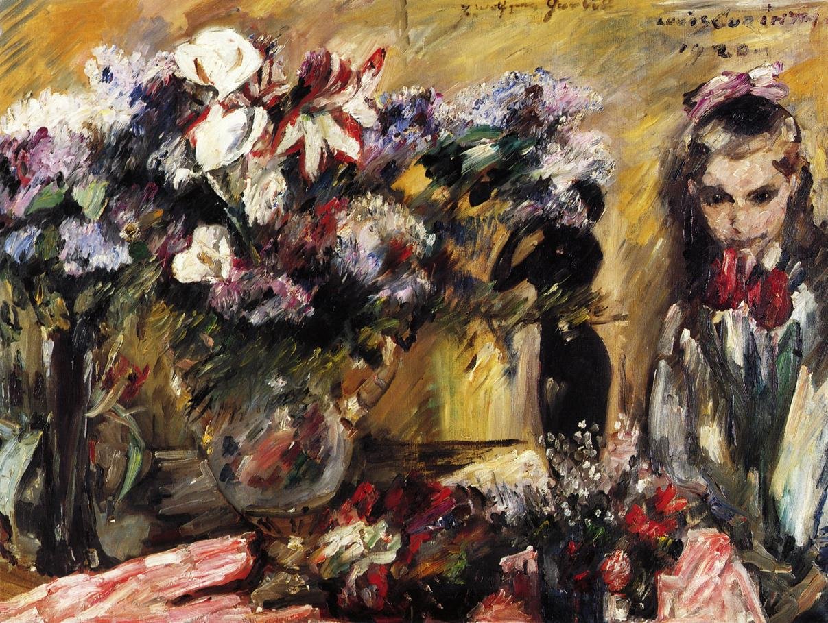 Kwiaty i córka Wilhelminen autorstwa Lovis Corinth