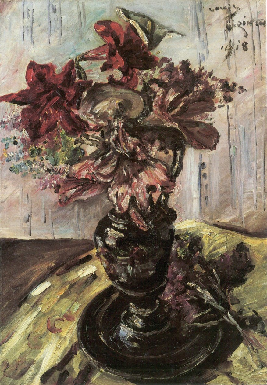 Martwa natura z kwiatami z Kallan autorstwa Lovis Corinth