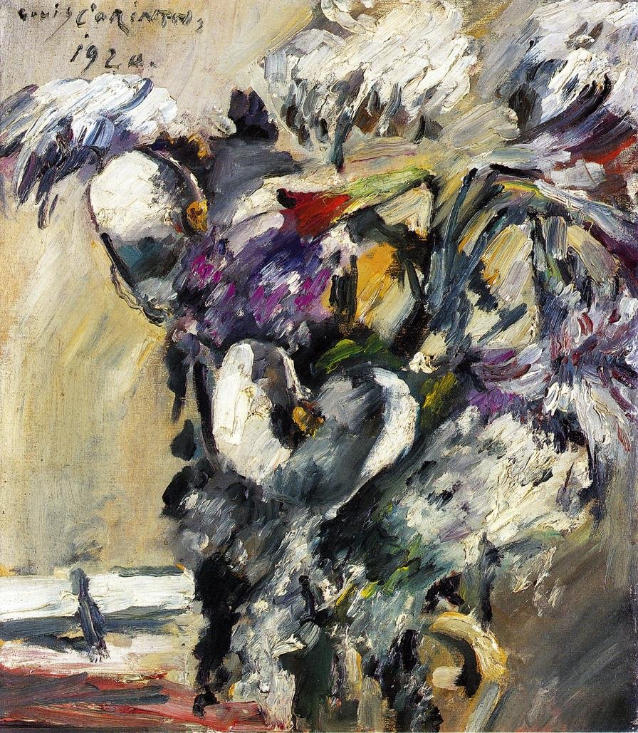 Chryzantemy i kallan autorstwa Lovis Corinth