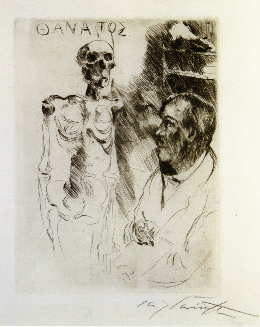 Artysta i śmierć w autorstwa Lovis Corinth