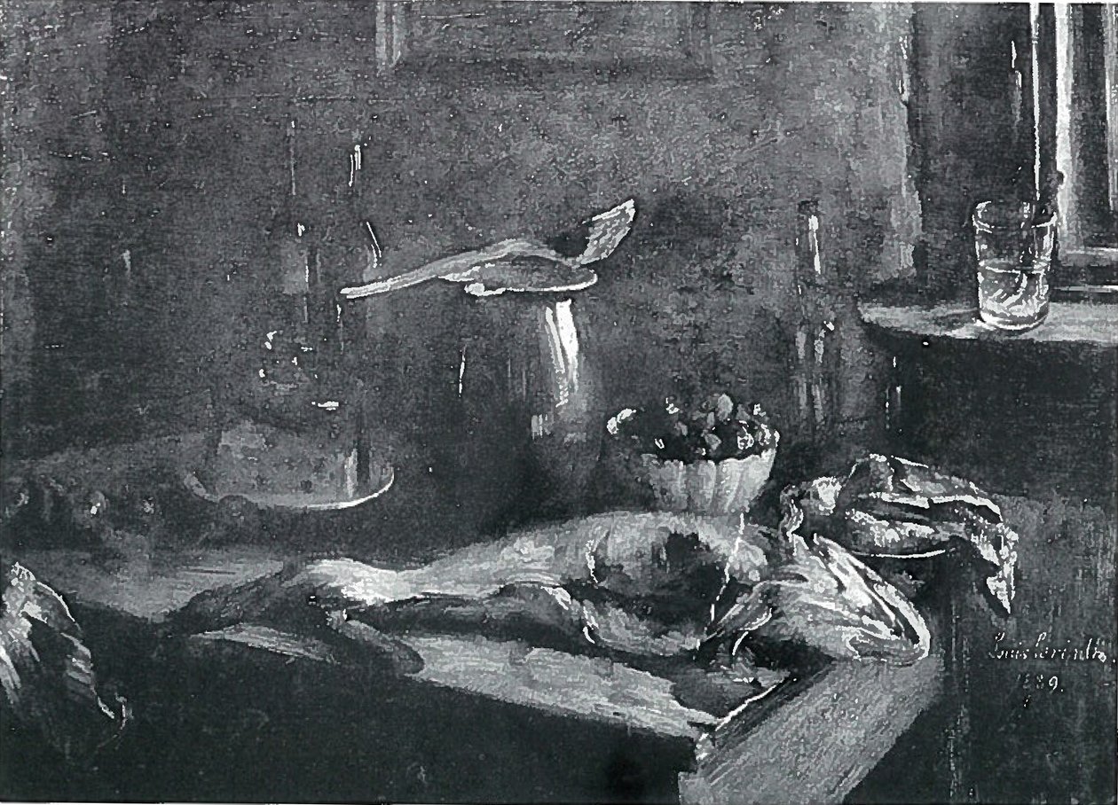 Martwa kuchnia, plamiak i wołowina autorstwa Lovis Corinth