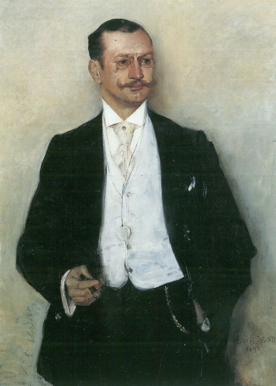Portret malarza Karla Strathmannna autorstwa Lovis Corinth