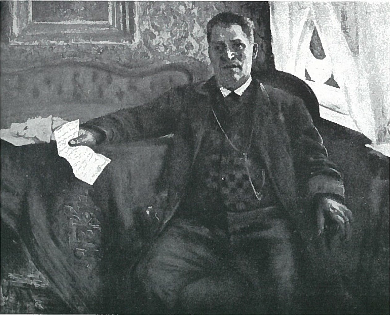 Portret ojca Heinricha Corintha z literami autorstwa Lovis Corinth