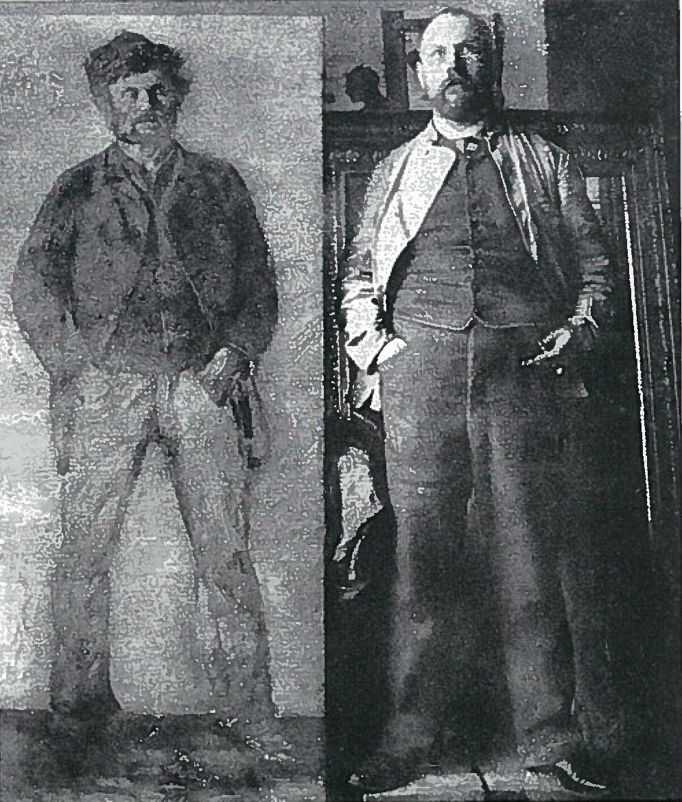 Portret młodego mężczyzny; zrekonstruowany z fotografii studyjnej z 1889 r. autorstwa Lovis Corinth