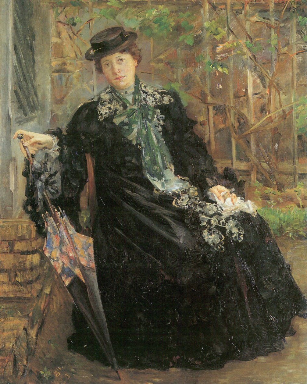 Portret w czarnych płaszczach autorstwa Lovis Corinth
