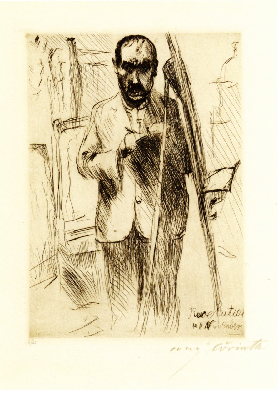 Autoportret przed sztafetą autorstwa Lovis Corinth