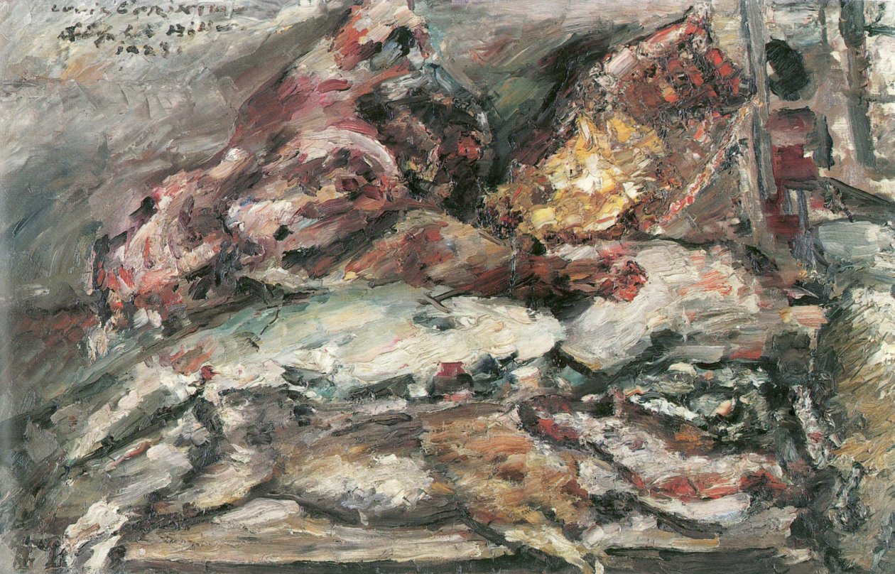 Viktiualien bei Hiller in Berlin Kuhlraum des Restaurants Hiller, Berlinn autorstwa Lovis Corinth