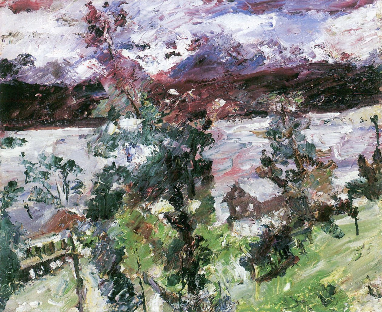  Walchensee, świeży śnieg autorstwa Lovis Corinth