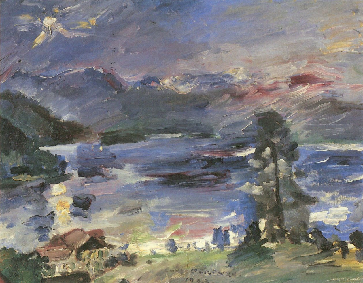 Walchensee, wschodzący księżyc autorstwa Lovis Corinth