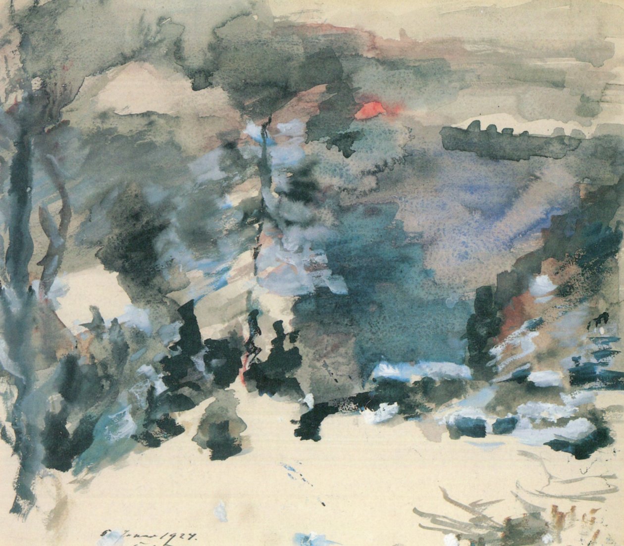 Walchensee zimą autorstwa Lovis Corinth