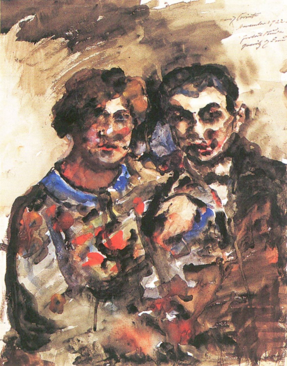 Studium portretowe Ericha Goeritza i jego żony autorstwa Lovis Corinth