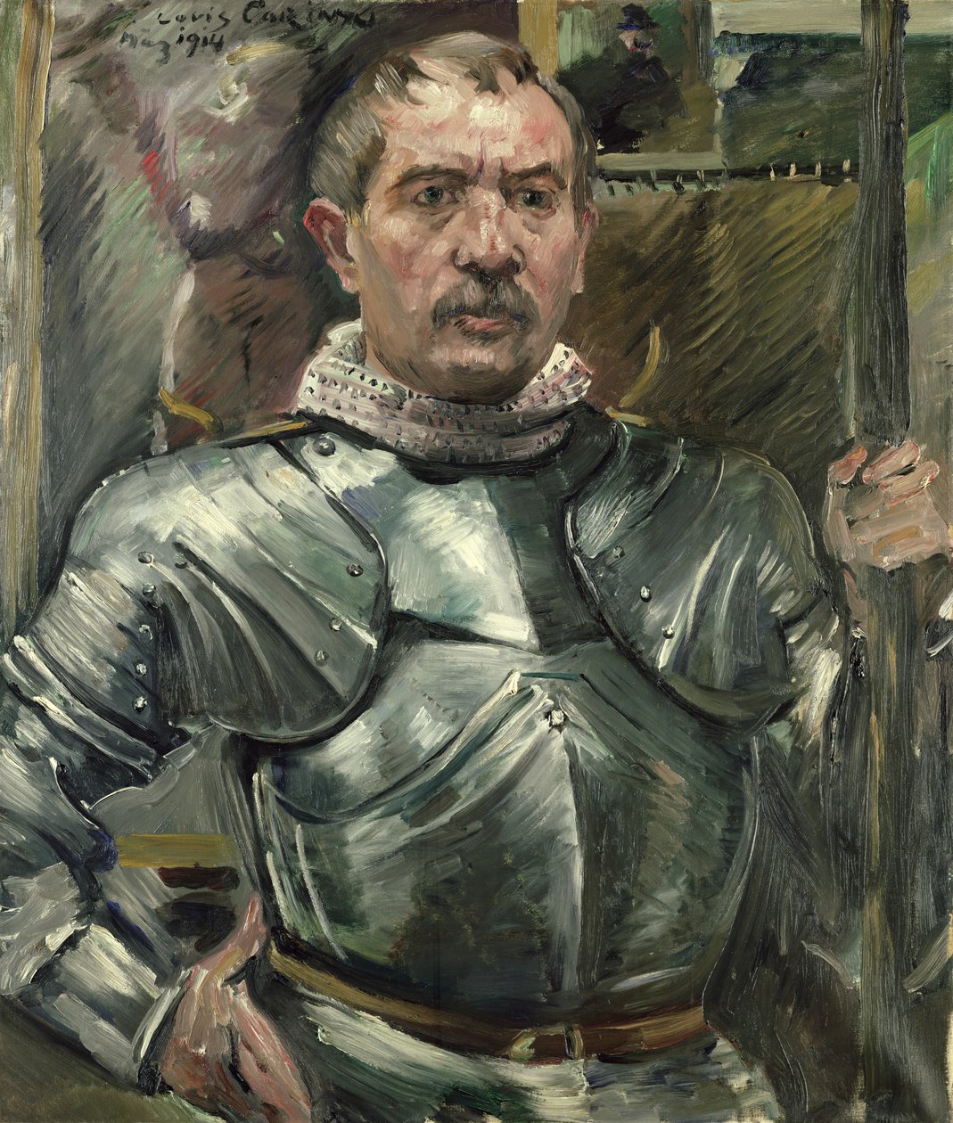 Autoportret w zbroi, 1914 autorstwa Lovis Corinth