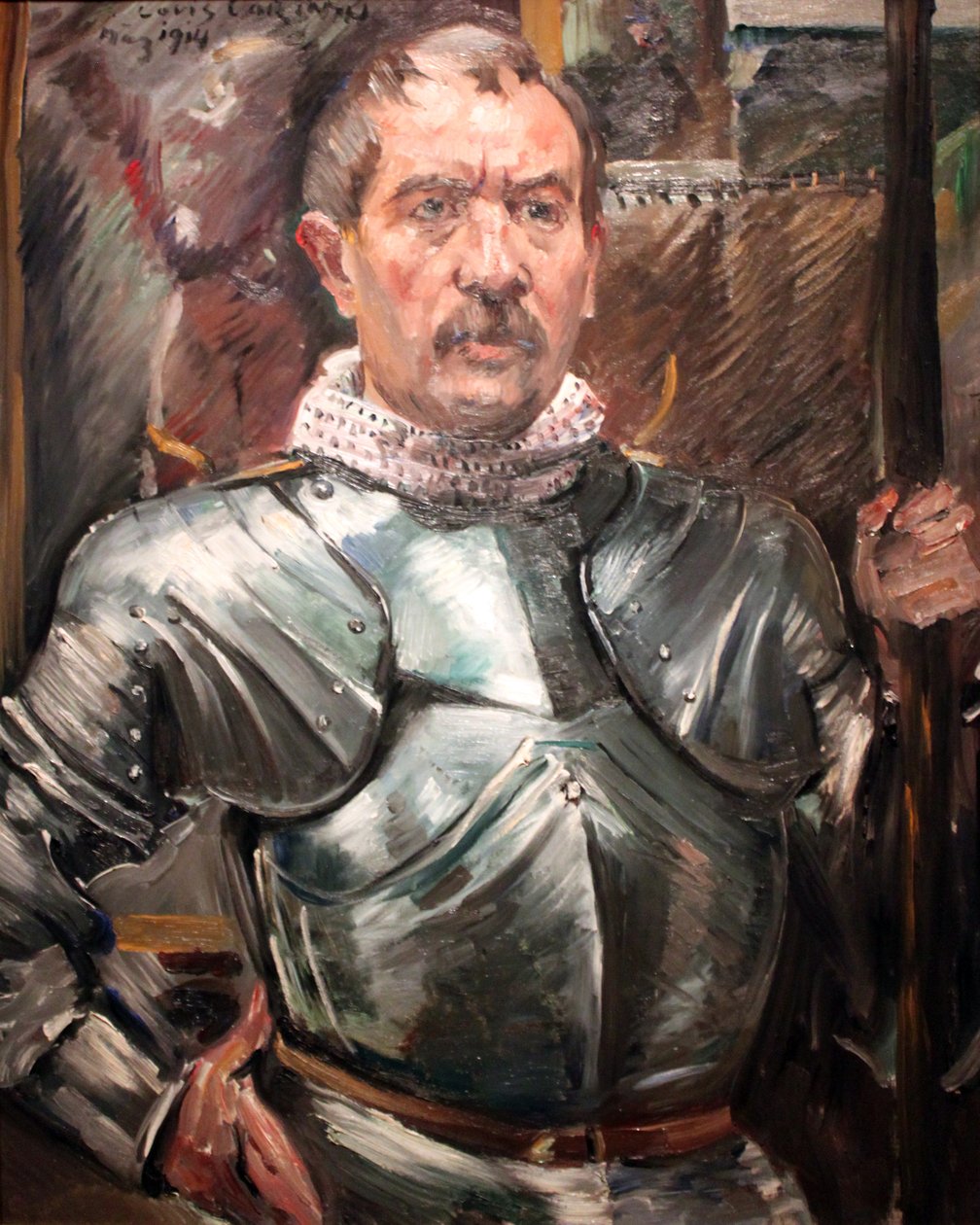 Autoportret w zbroi autorstwa Lovis Corinth