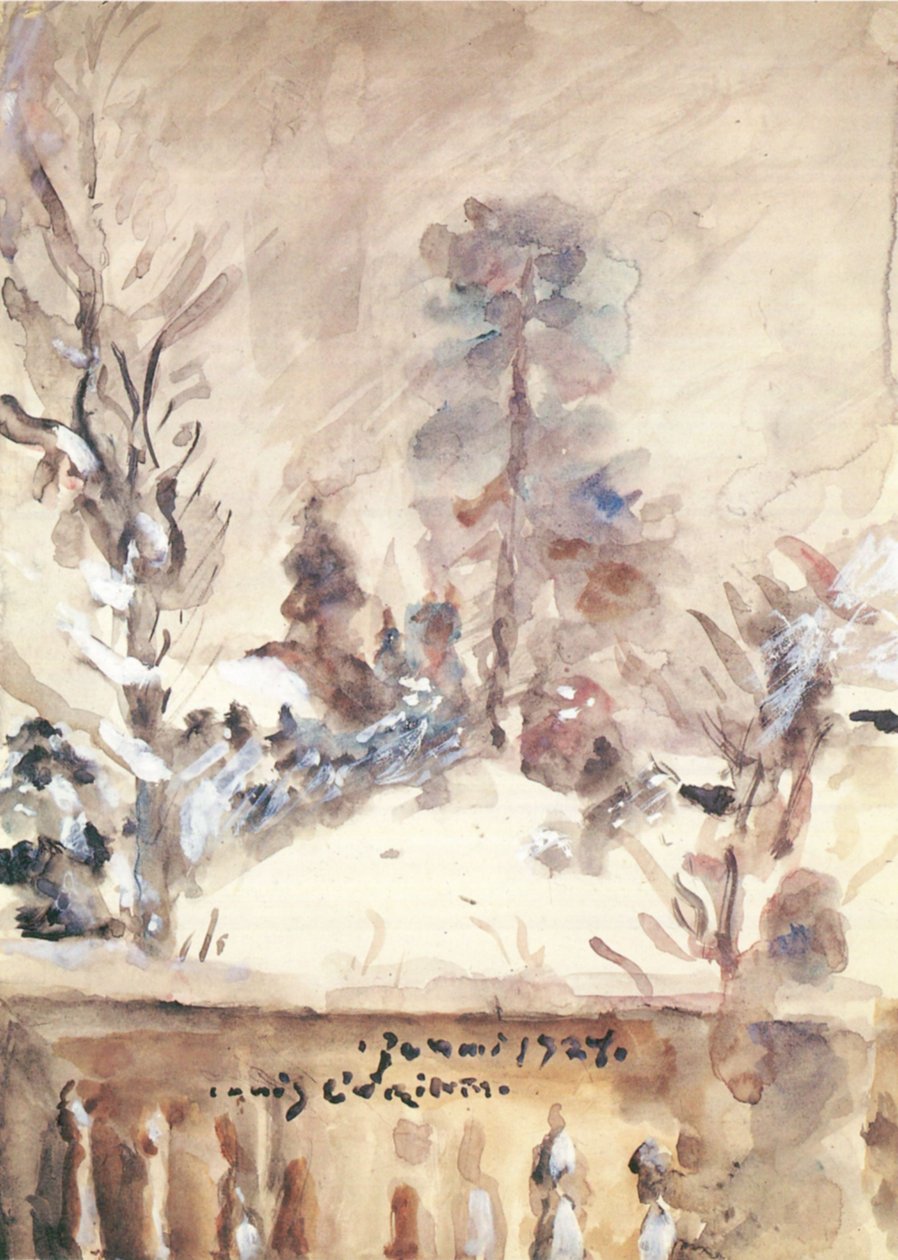 Walchensee im Schneen autorstwa Lovis Corinth