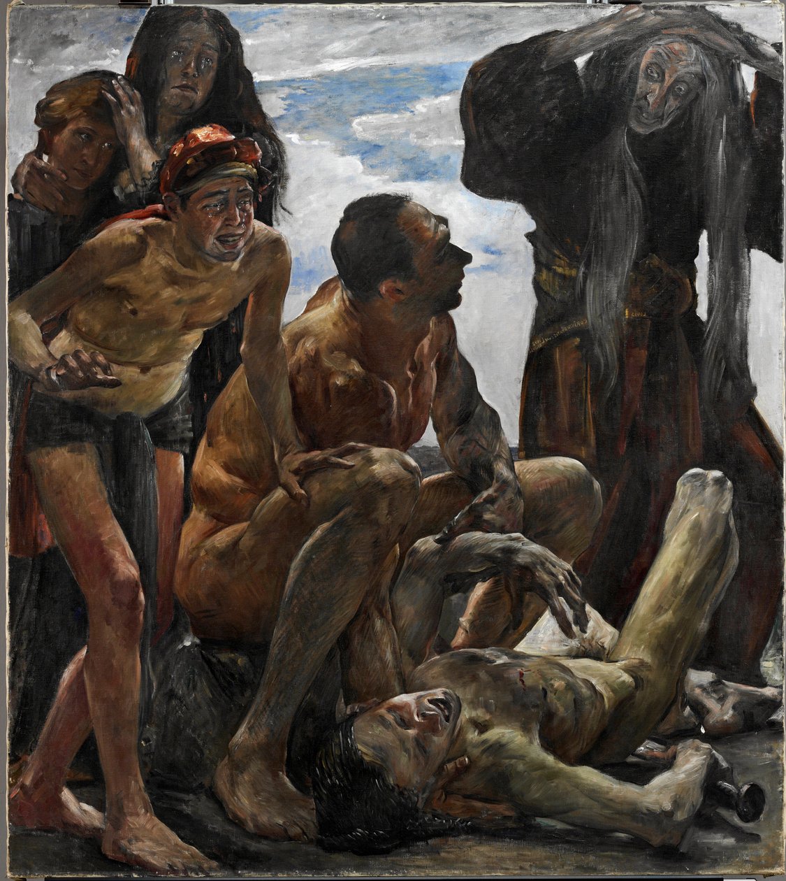 ""Le deuil"" (Żałoba) Peinture de Lovis Corinth (1858-1925) - 1908 - Olej na płótnie Ciemny 192x174 cm Muzeum Krajowe Dolnej Saksonii, Hanower autorstwa Lovis Corinth