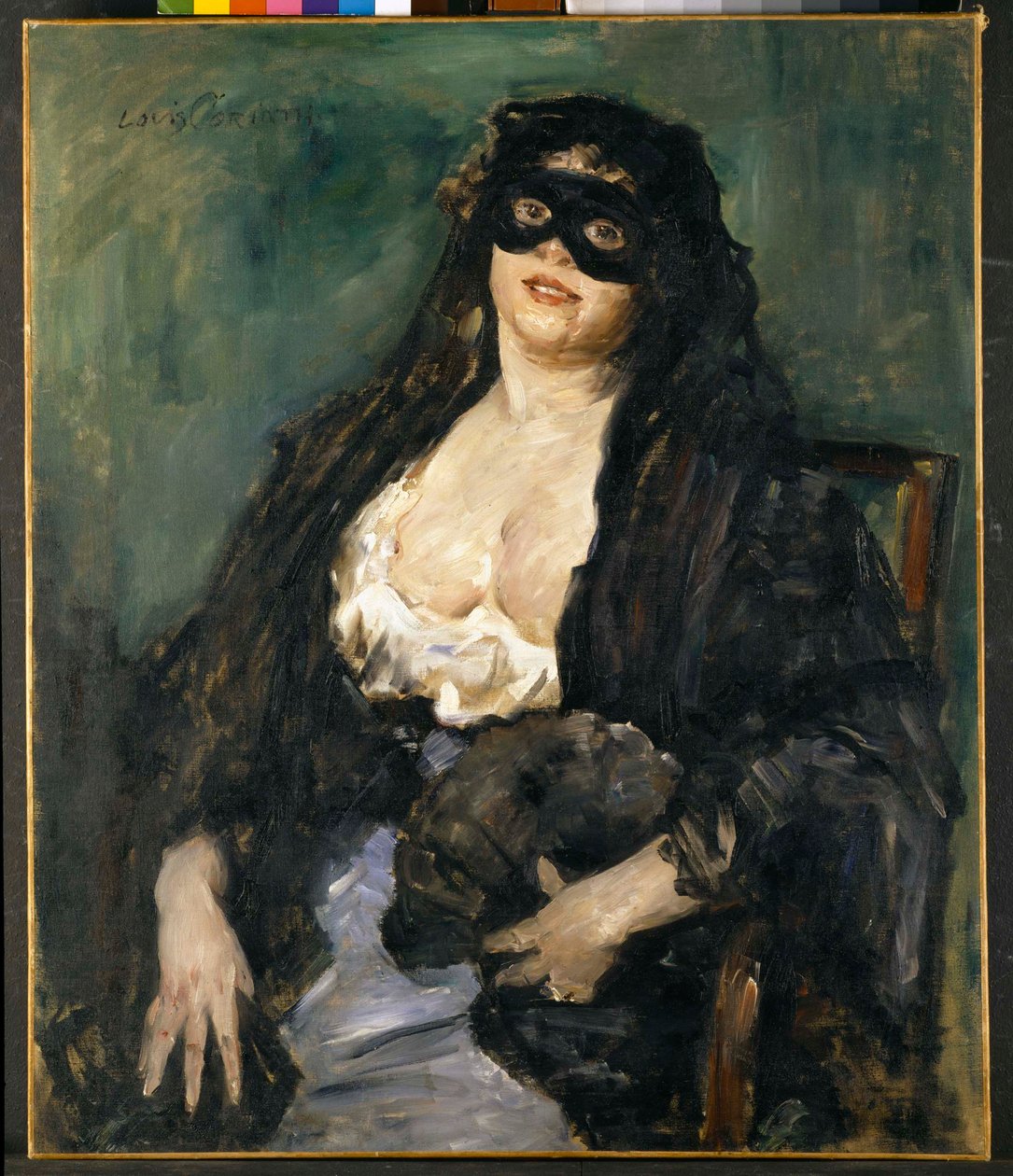 Czarna Maska - Corinth, Lovis (1858-1925) - 1908 - Olej na płótnie - Państwowe Muzea, Kassel autorstwa Lovis  Corinth