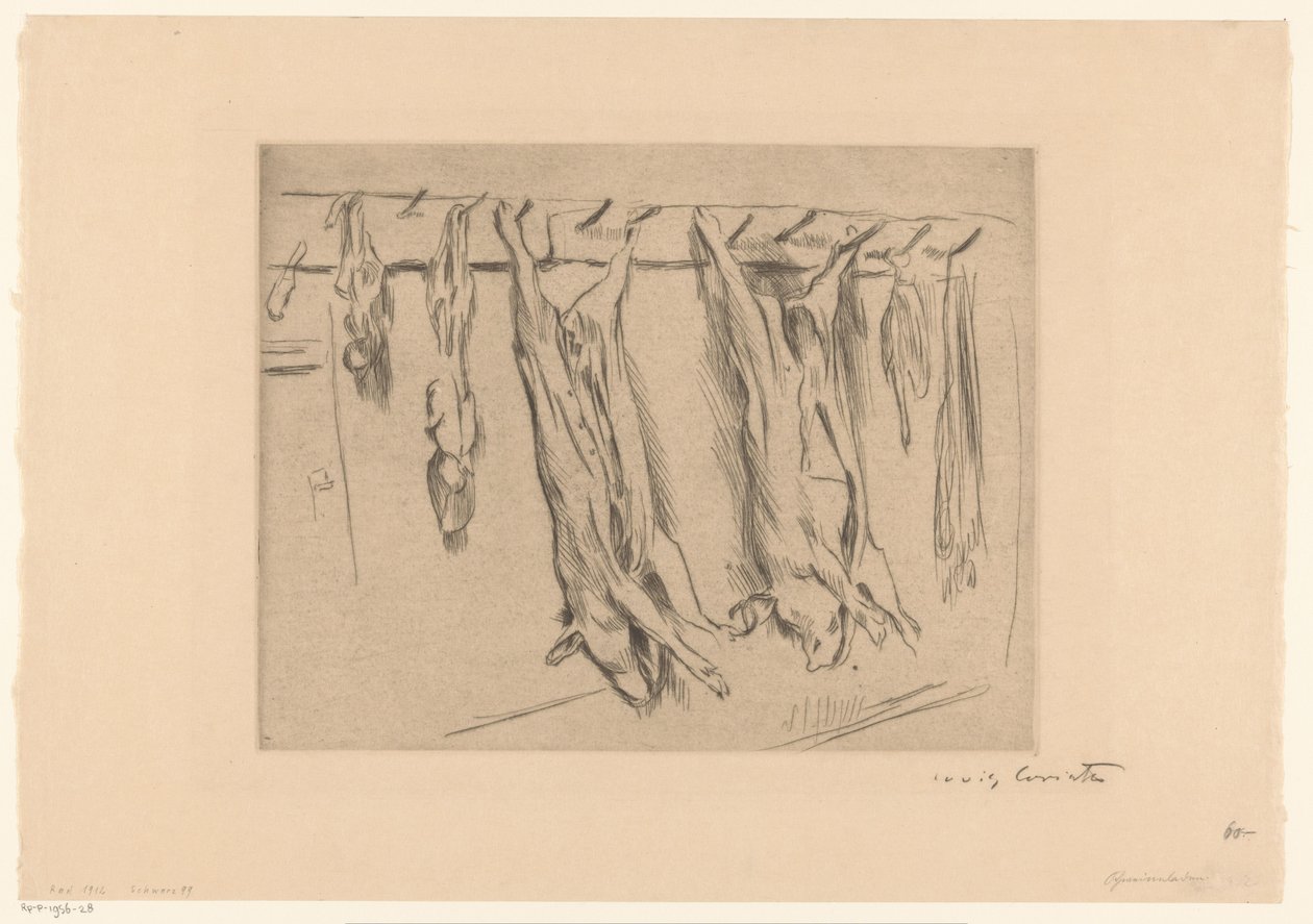 ubite świnie autorstwa Lovis Corinth (signed by artist)