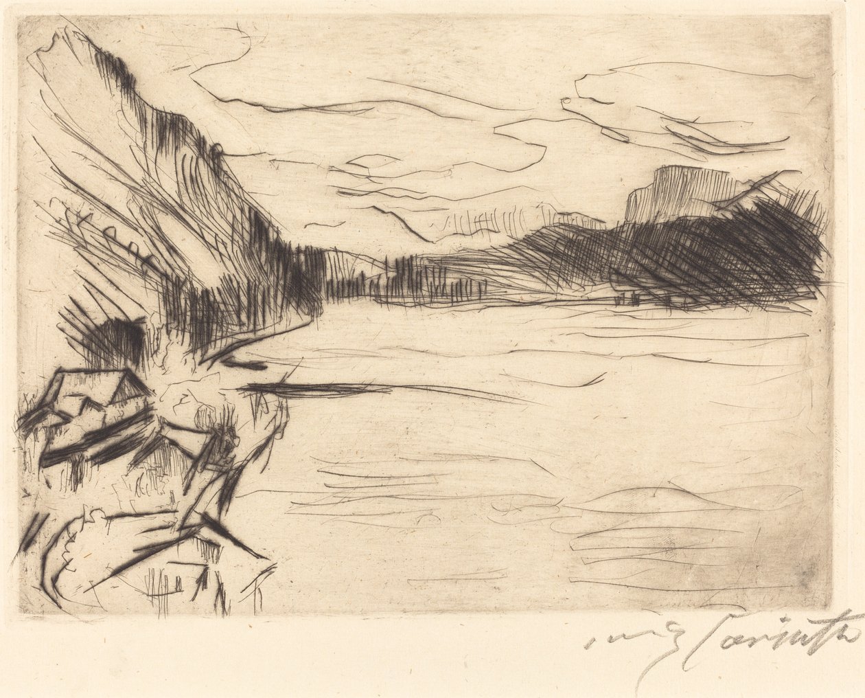 Am Walchensee (nad jeziorem Walchen) autorstwa Lovis Corinth