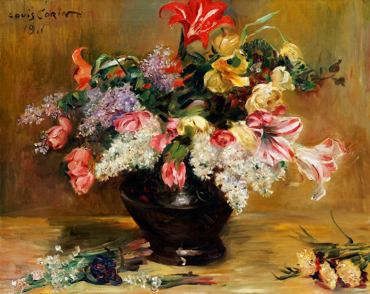 Amarylis, liliowy i tulipanowy, 1911 autorstwa Lovis Corinth