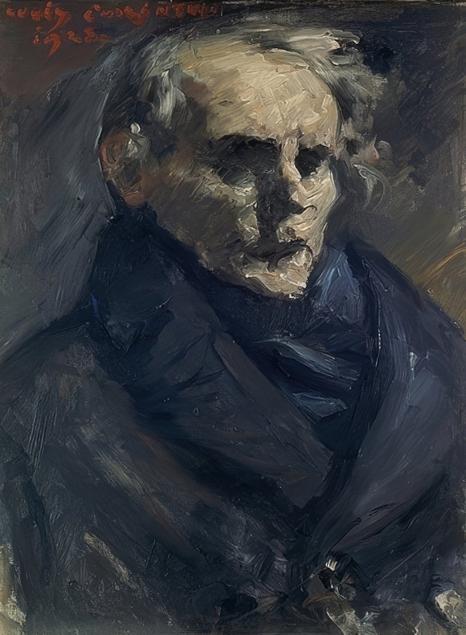 Portret malarza Bernta Grönvolda. 1923 autorstwa Lovis Corinth