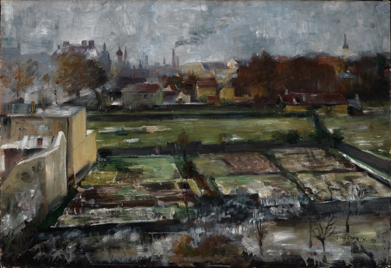 Widok z monachijskiej pracowni autorstwa Lovis Corinth