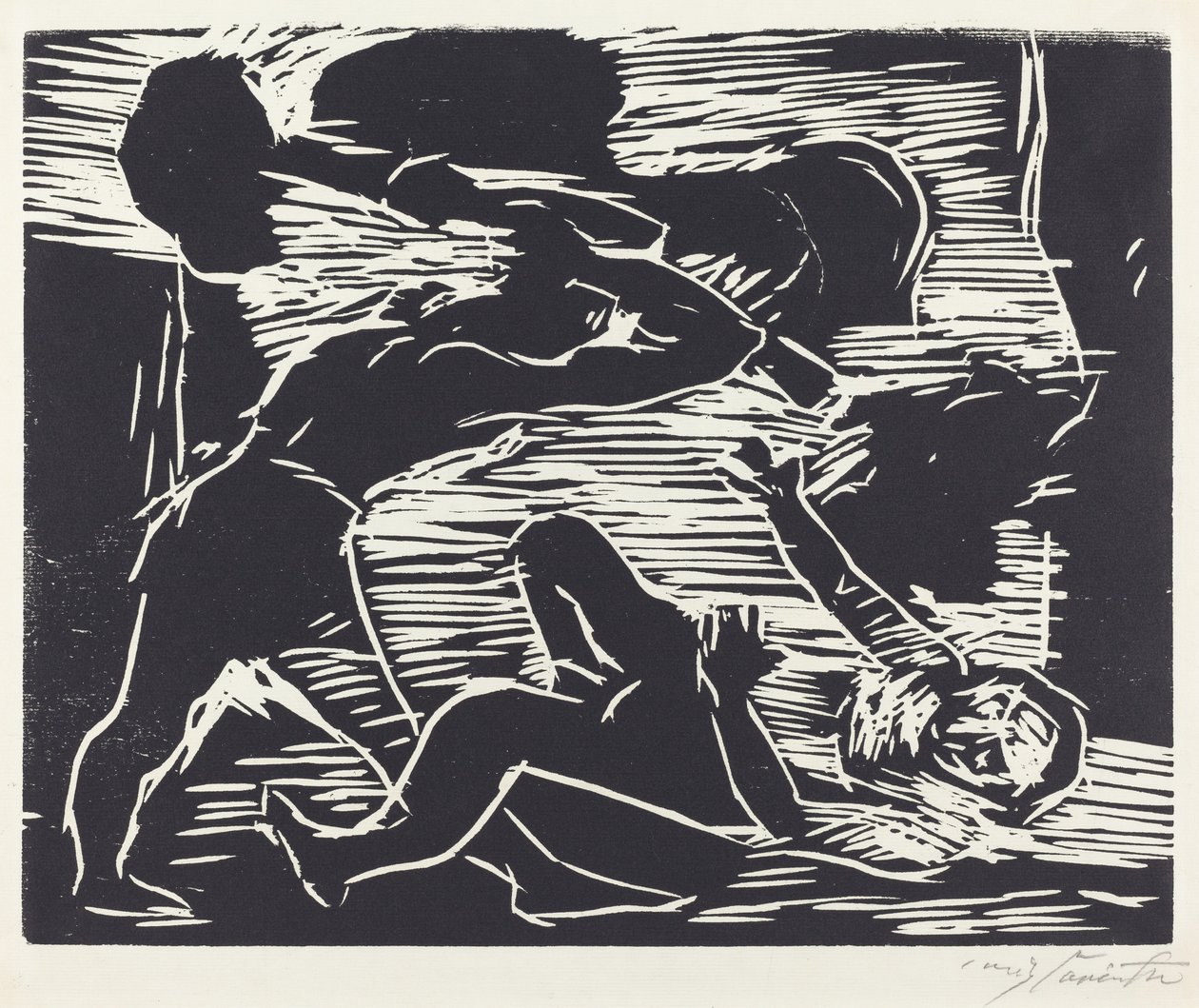 Bratobójstwo (Kain i Abel) autorstwa Lovis Corinth