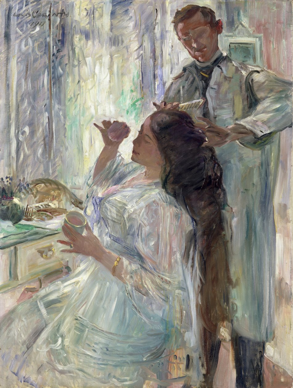 Charlotte Corinth przy swojej toaletce, 1911 autorstwa Lovis Corinth