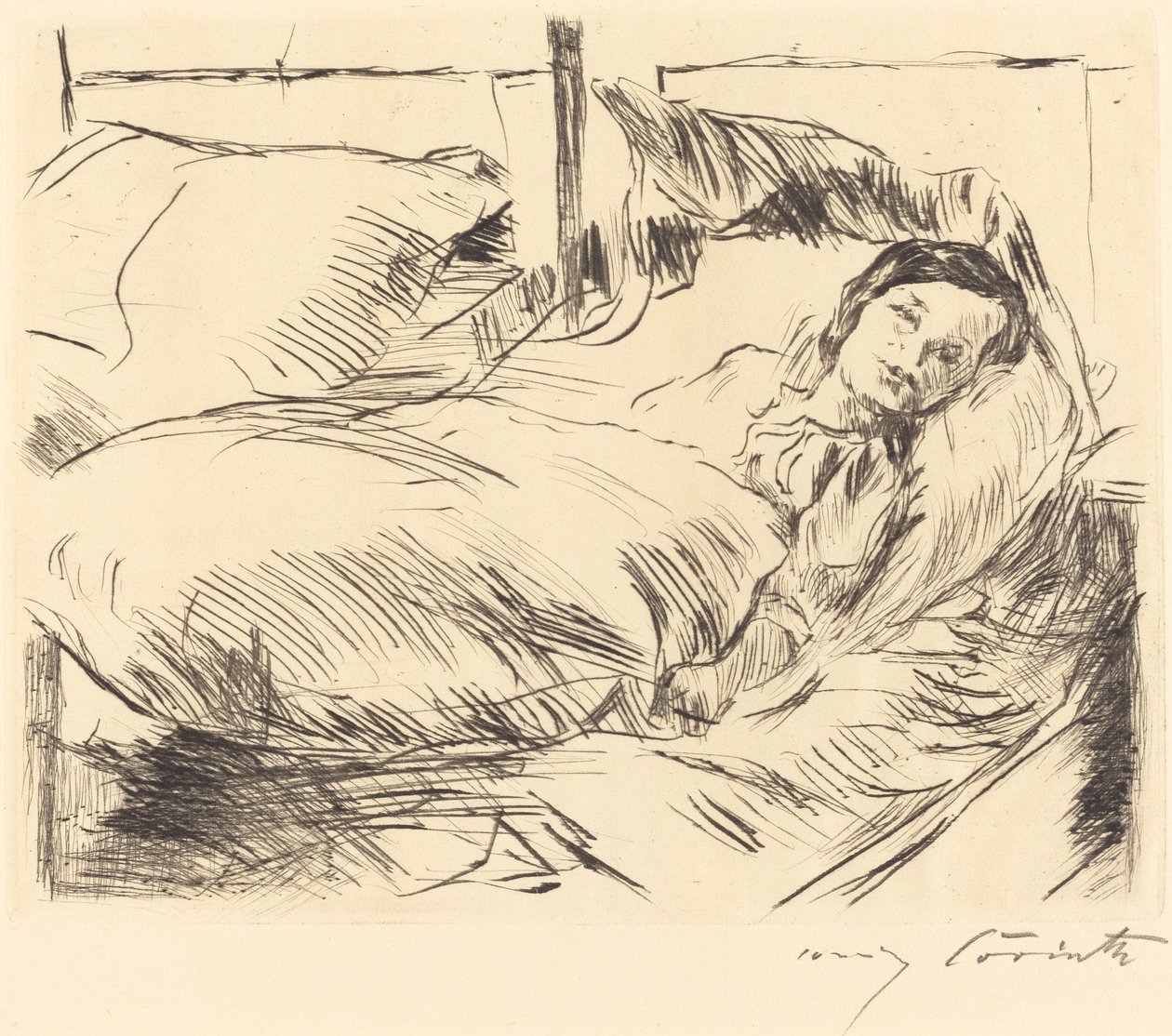 Chore dziecko autorstwa Lovis Corinth