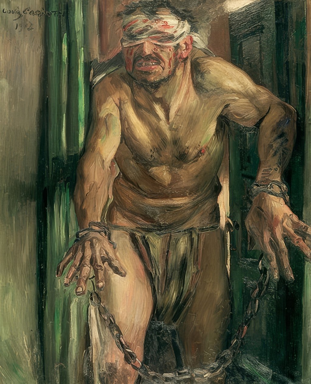Oślepiony Samson. 1912 autorstwa Lovis Corinth