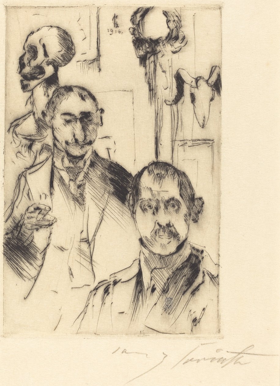 Portret podwójny ze szkieletem autorstwa Lovis Corinth