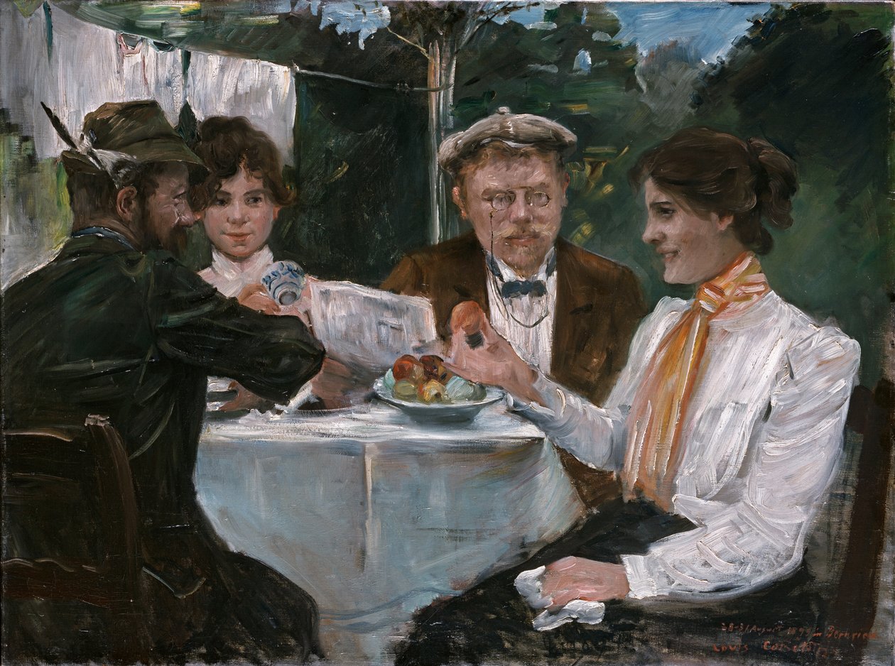 Śniadanie w ogrodzie Maxa Halbe autorstwa Lovis Corinth