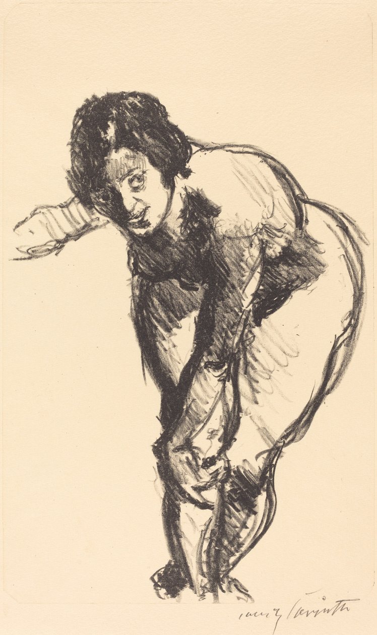 Bent Nude Nude pochylając się do przodu, 1916. autorstwa Lovis Corinth