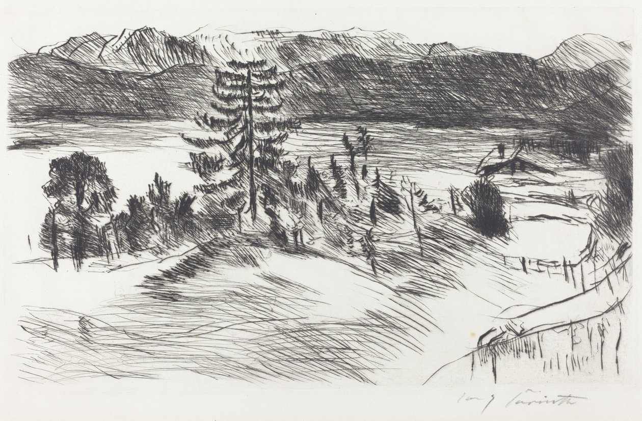 Duży krajobraz Walchenseelandschaft Duży krajobraz Walchensee, 1923. autorstwa Lovis Corinth