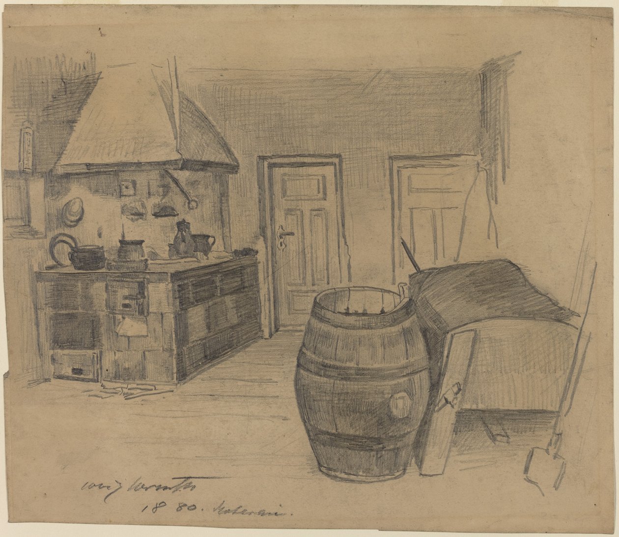 Wnętrze, 1880. autorstwa Lovis Corinth