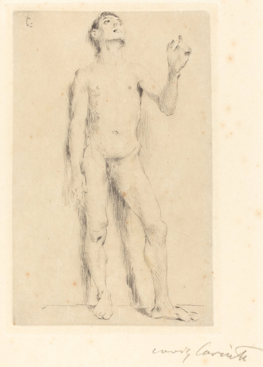 Nagi młody mężczyzna nago, 1905. autorstwa Lovis Corinth