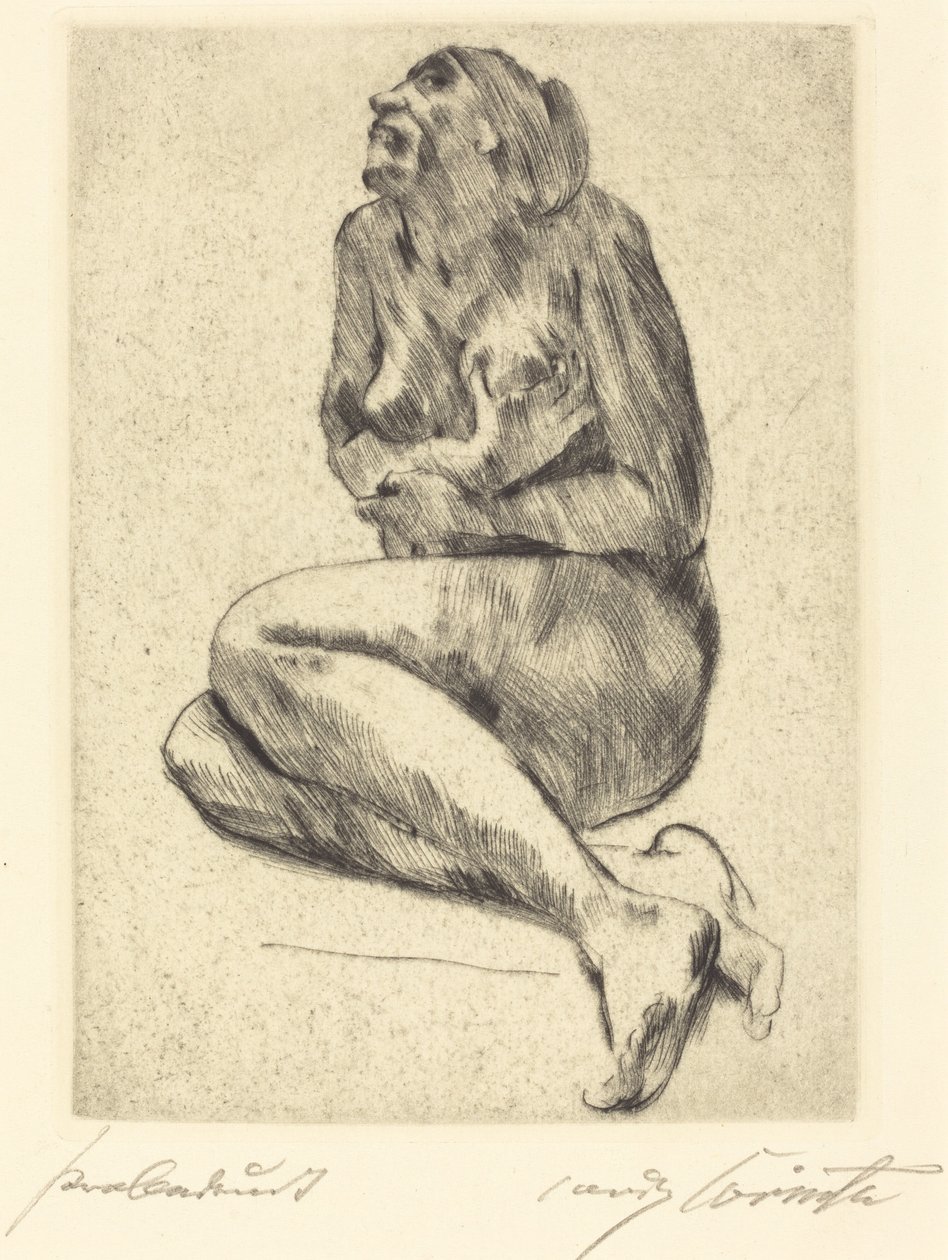 Przyczajony akt kobiecy Przyczajony akt kobiecy, 1914. autorstwa Lovis Corinth